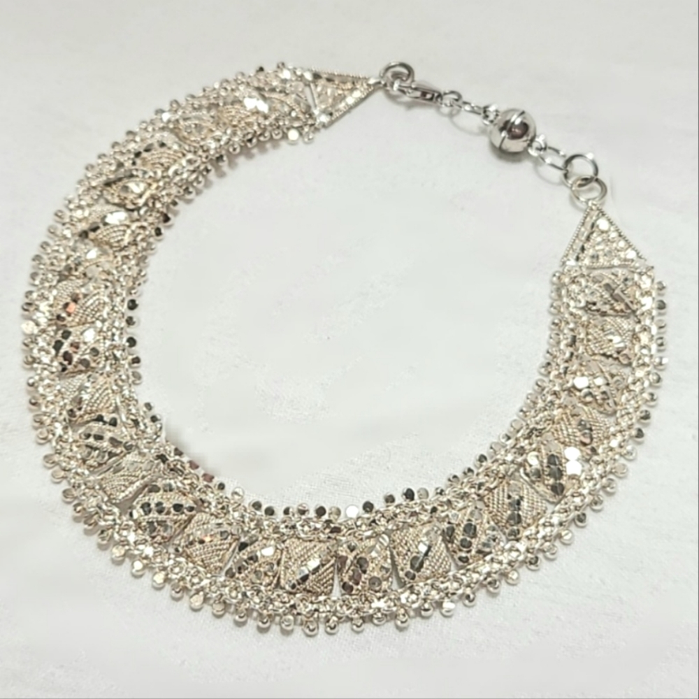 Authentic Silver .925 Artisan Bali Jawan Bismark Bracelet Anklet
